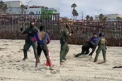 Un agente fronterizo protagonizó una pelea a golpes con un supuesto "coyote" y el altercado se hizo viral