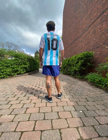 Un argentino en las calles danesas.