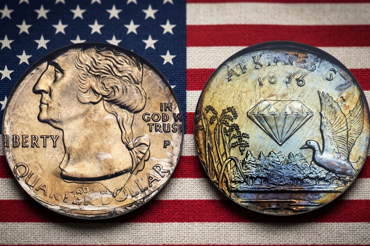Un Arkansas State Quarter de 2003 se vendió por más de US$5600 en una subasta numismática