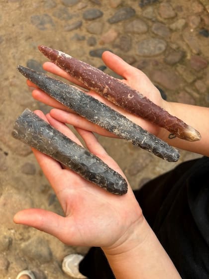 Un arqueólogo descubrió una tumba donde se encontraron varias dagas de sílex