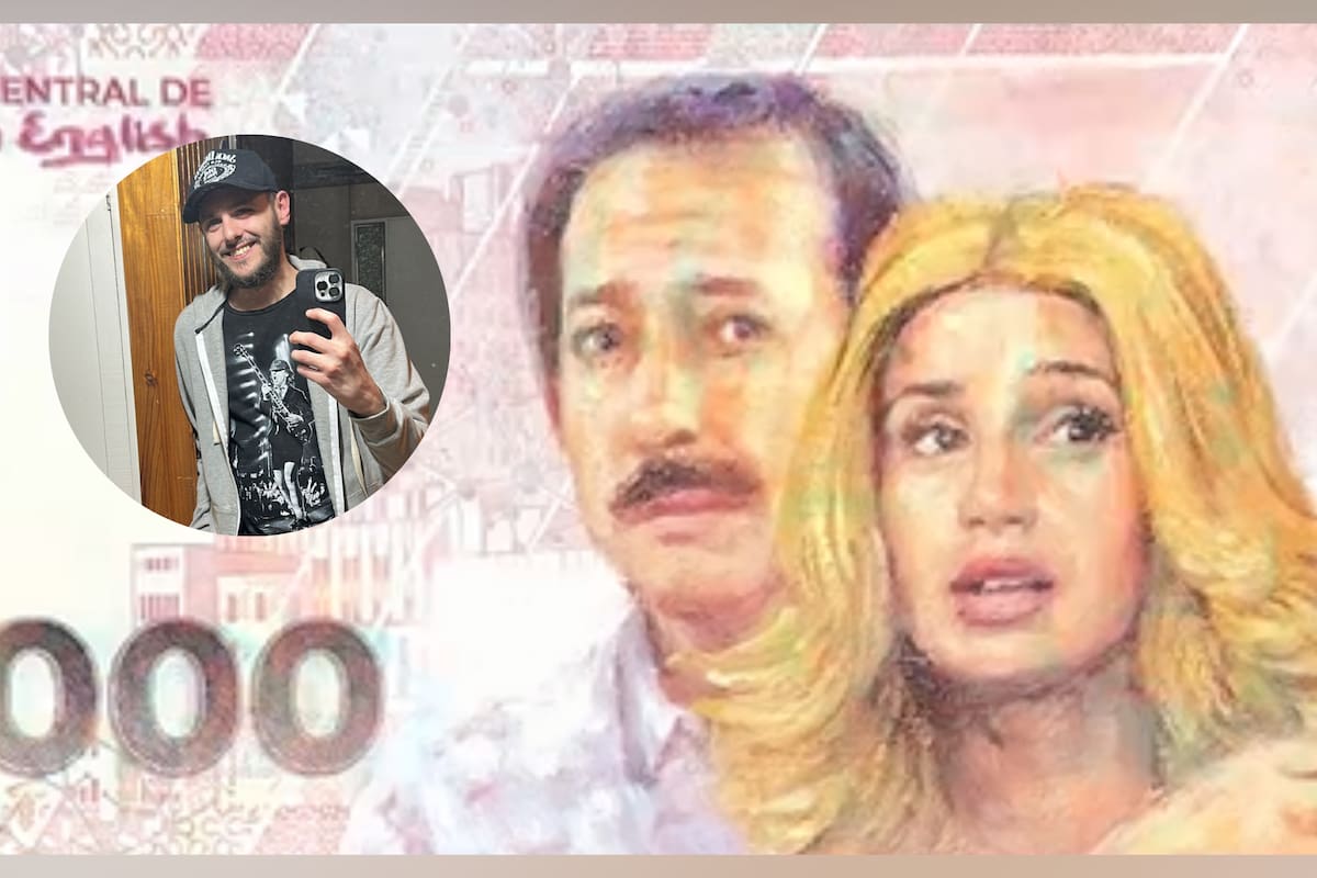 Un artista plástico diseñó a la familia Argento en un billete de $2000