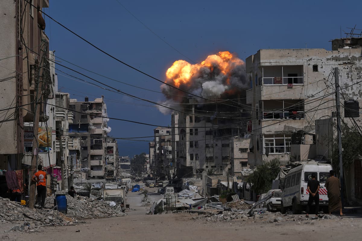 Un ataque israelí en Ciudad Gaza el 21 de julio del 2025