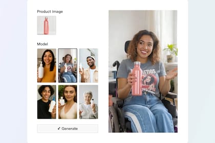 Un avatar digital creado con la herramienta de TikTok para promocionar un producto