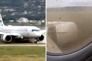 El momento en el que un avión se sale de pista en pleno despegue en Croacia y desata el pánico a bordo