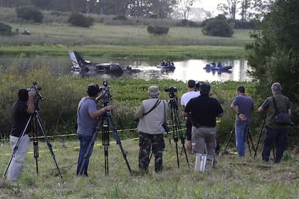 El avión cayó poco después de despegar del aeropuerto de Laguna del Sauce, en Punta del Este rumbo a Argentina