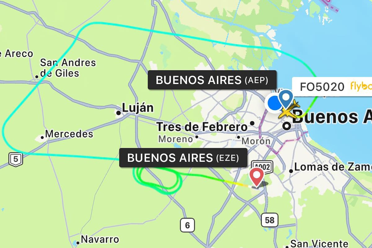 Un avión de Flybondi aterrizó de emergencia en Ezeiza