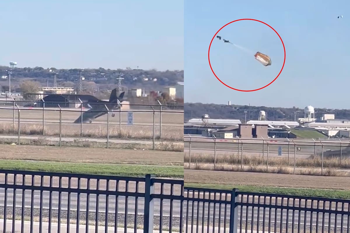 Un avión de la Fuerza Aérea de EE.UU. presentó fallas y el piloto tuvo que actuar de emergencia