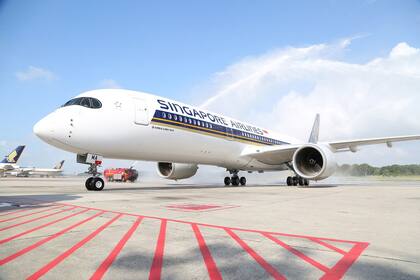 Un avión de Singapour Airlines