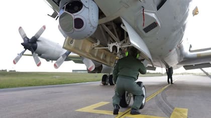 Un avión de vigilancia marítima P-3C Orión en Alemania, similar al que utiliza Canadá para recorrer el Atlántico