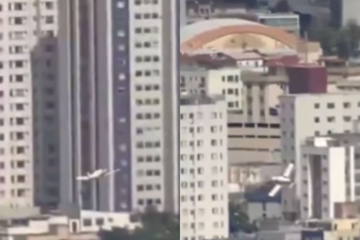 Un avión estrelló contra un edificio y provocó la muerte de dos personas