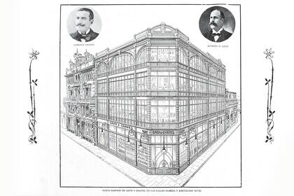 Un aviso de 1906, cuando sólo tenían la primera casa matriz, de Florida y Bartolomé Mitre.
