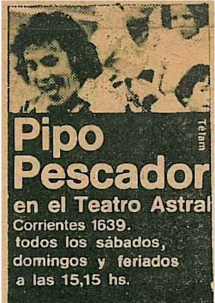 Un aviso de aquella época con los días y la hora de las funciones.