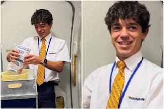 Es azafato, cocinó una torta en pleno vuelo y le hicieron varias advertencias