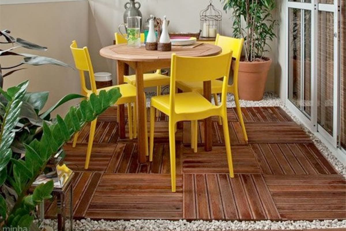 Un balcón que se cerró y se armó un comedor diario