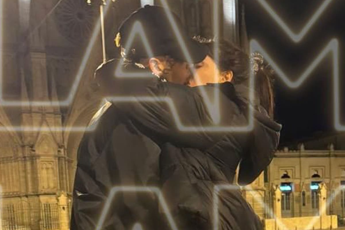 Un beso y una foto filtrada. L-Gante y Wanda Nara, en Luján