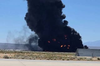 Se estrelló un bombardero de la Fuerza Aérea de EE.UU. en una base de California