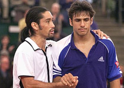 El Chino Ríos y Mariano Zabaleta, tras uno de los duelos en el circuito