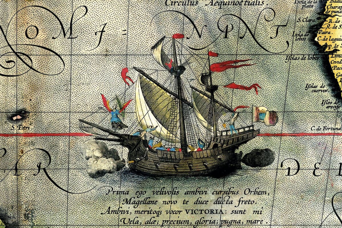 Un buque de 18 tripulantes logró dar por primera vez la vuelta completa alrededor del mundo, en 1522.
