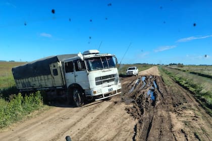 Un camino rural de General Guido, provincia de Buenos Aires