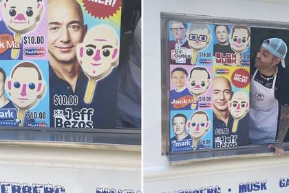 Un camión de helados vendió en Nueva York paletas heladas temáticas con los rostros de multimillonarias (Crédito: Instagram/@loqueesnuevayork