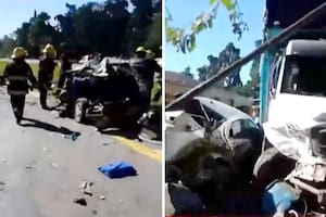 Un camión intentó cruzar de carril, chocó contra varios autos y murió un hombre de 78 años
