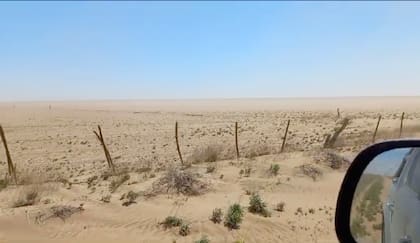Un campo de la región que es un desierto