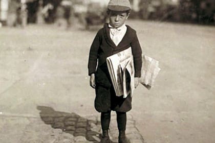 Un canillita en Buenos Aires