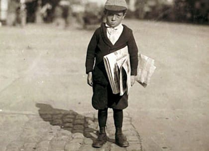 En sus primeros tiempos, el oficio de canillita era a menudo realizado por niños