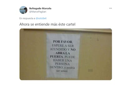 Un cartel que se tomó con humor