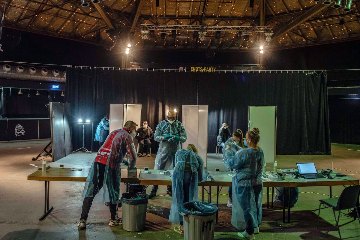 Un centro rápido de testeo en un club nocturno en Saarbrücken, en el estado de Saarland