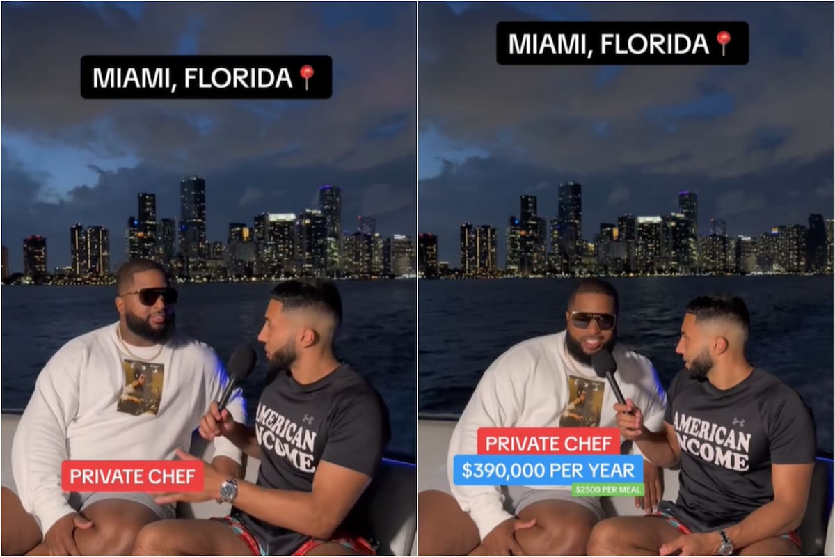 Un chef privado de Miami reveló su elevado salario en un video de TikTok; los usuarios quedaron impactados con el gran número de seis cifras