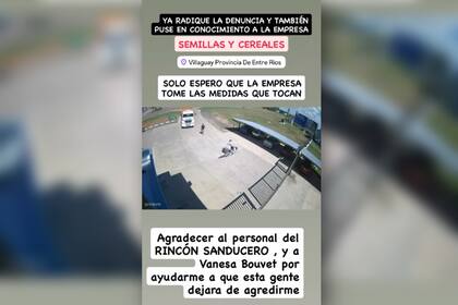 Soto compartió la grabación de la ataque en una historia de Instagram