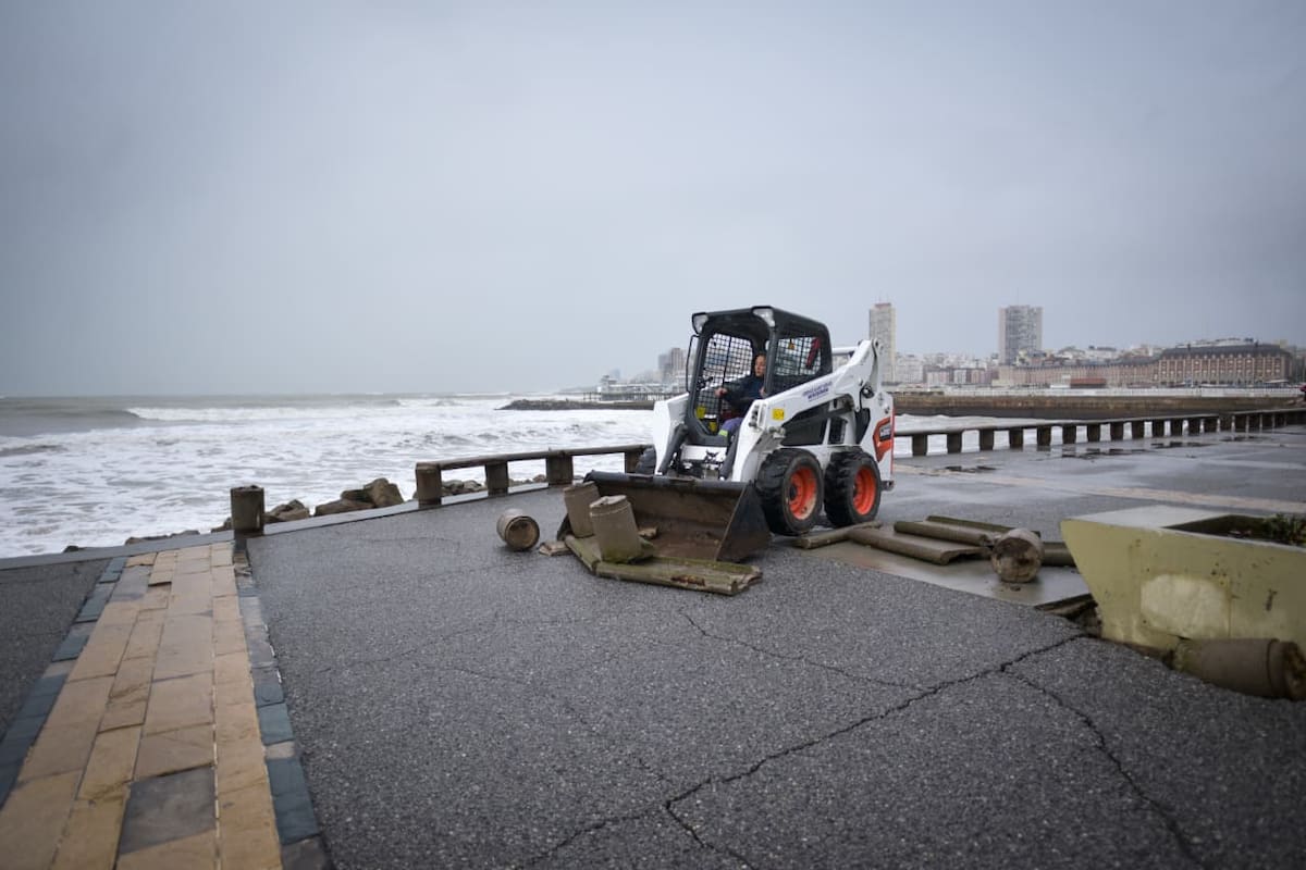Un ciclón extratropical provocó destrozos en Mar del Plata y Monte Hermoso