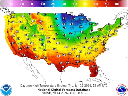 Un claro descenso de las temperaturas marcará las condiciones hacia el fin de semana