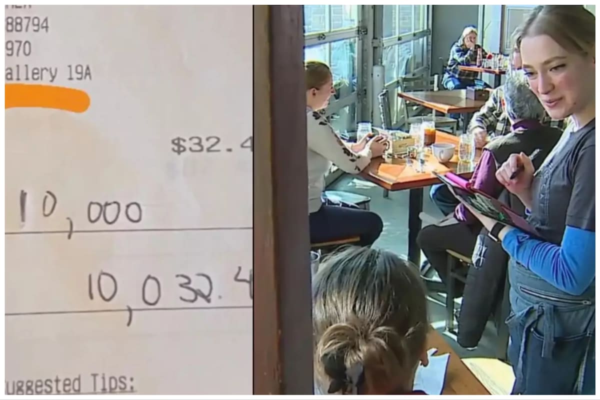 Un cliente de restaurante deja una propina de £8,000