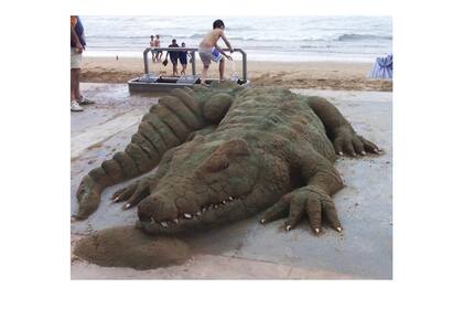 Un cocodrilo sumamente real creado por Bastarrika