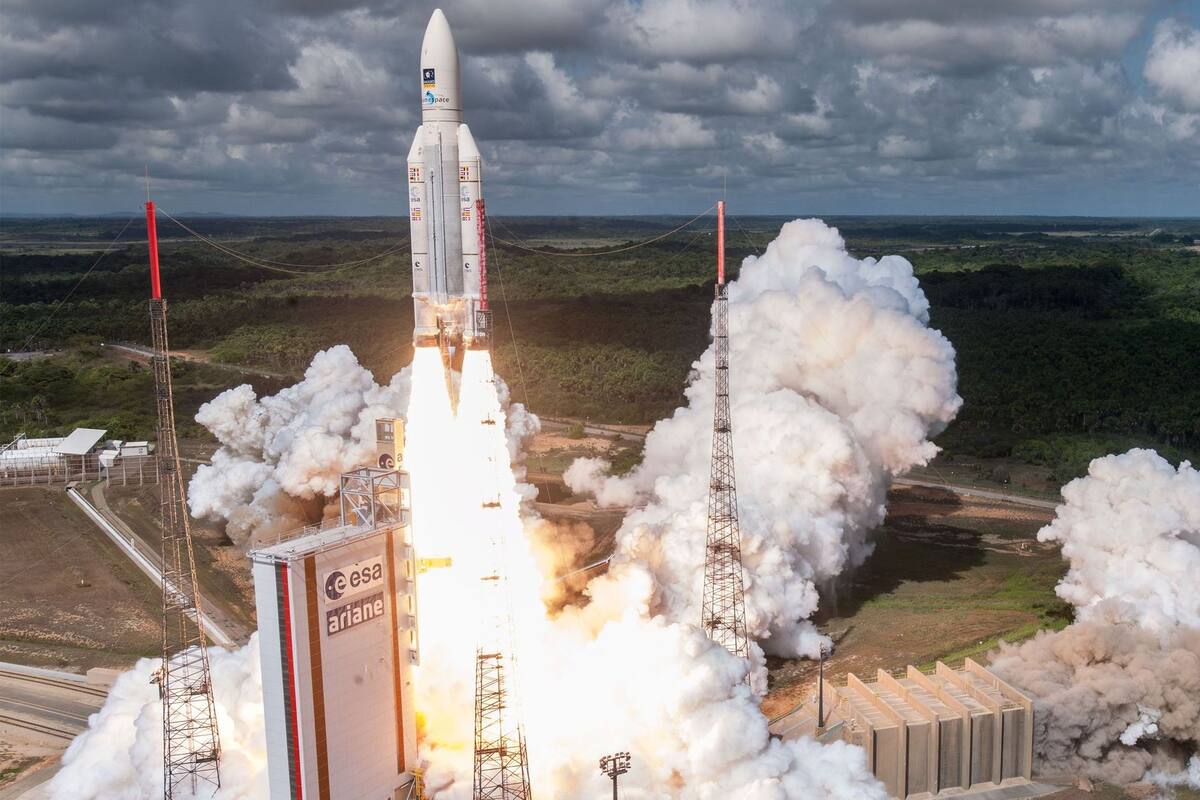 Un cohete Ariane 5 despegó en noviembre de la Guyana francesa con cuatro satélites para el sistema Galileo