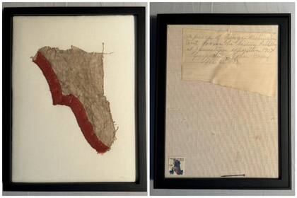 Un coleccionista encontró un trozo de tela que podría haber pertenecido a George Washington