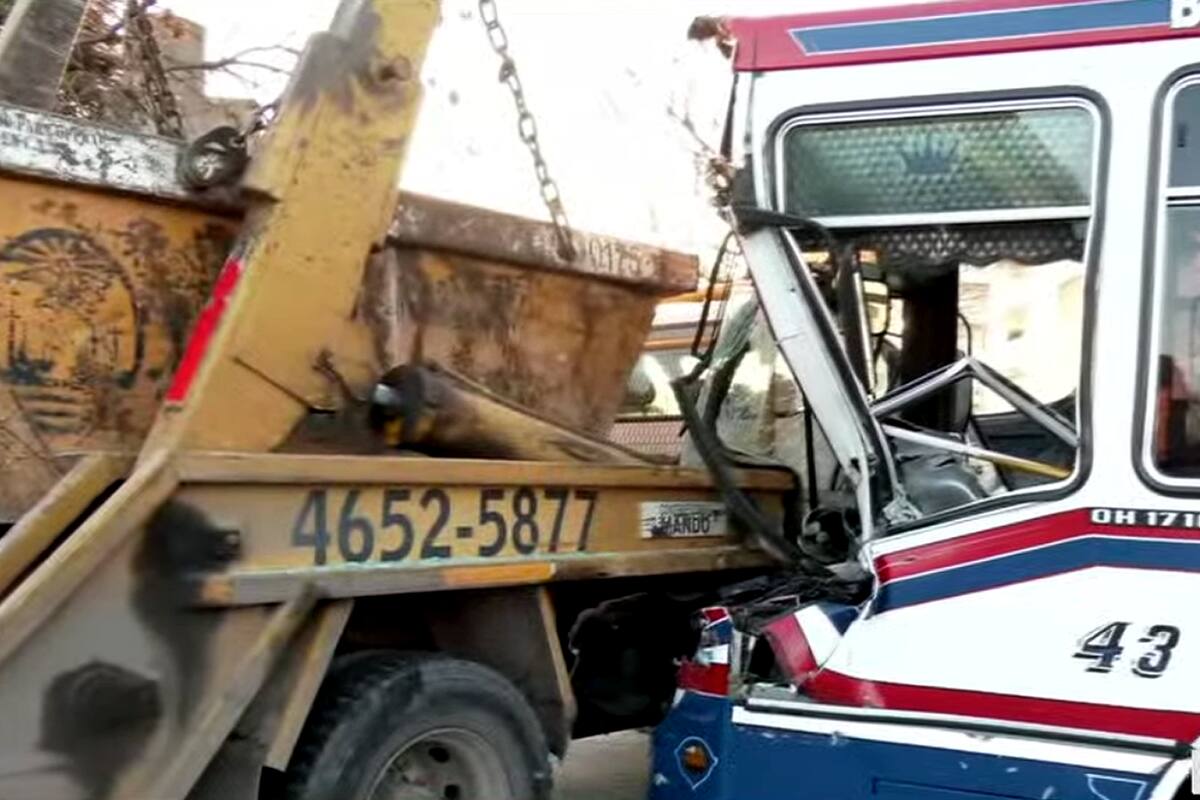 Un colectivo de la línea 118 chocó contra un camión en el barrio de Parque Patricios