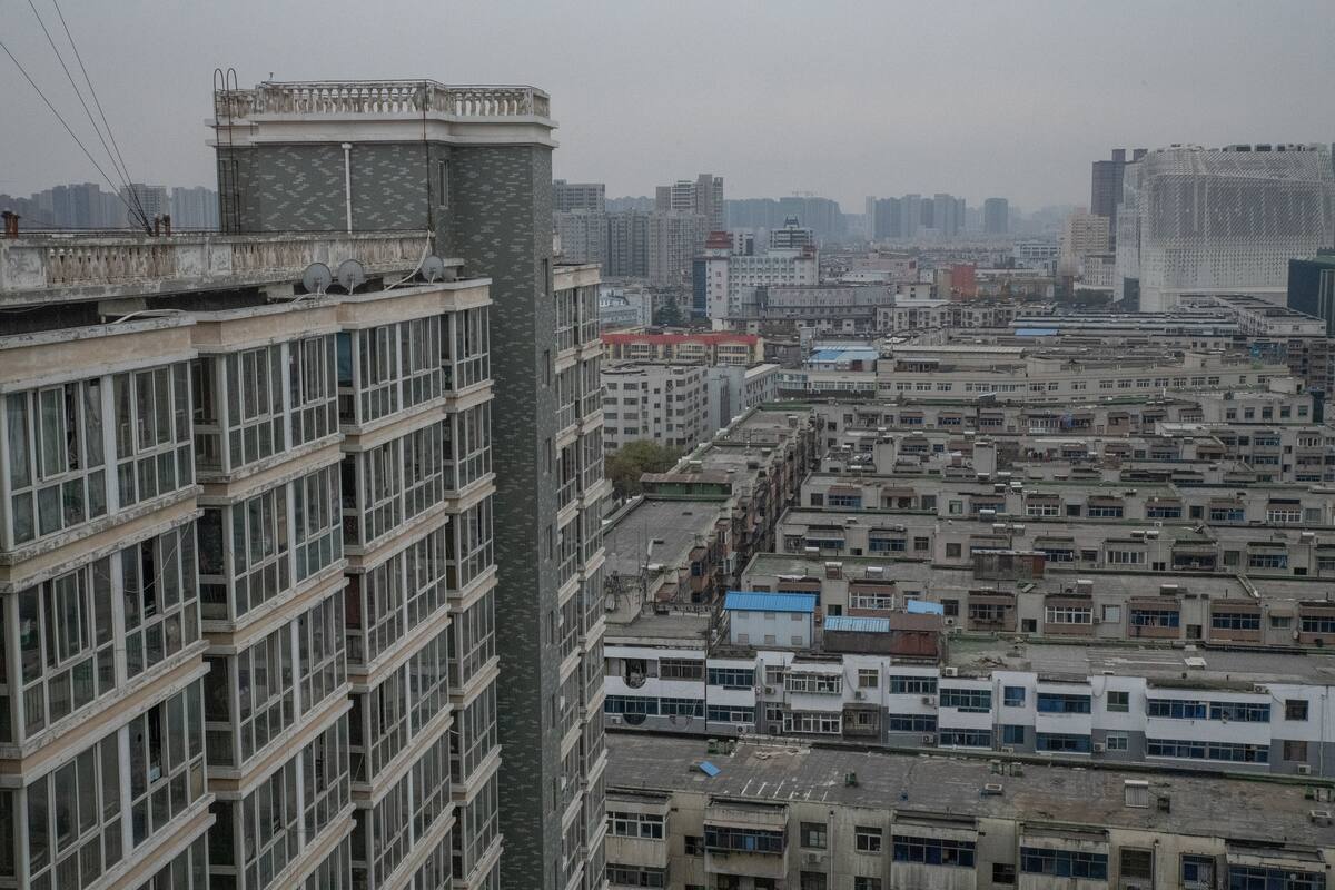 Un complejo residencial en Zhengzhou, China, el 14 de diciembre de 2019