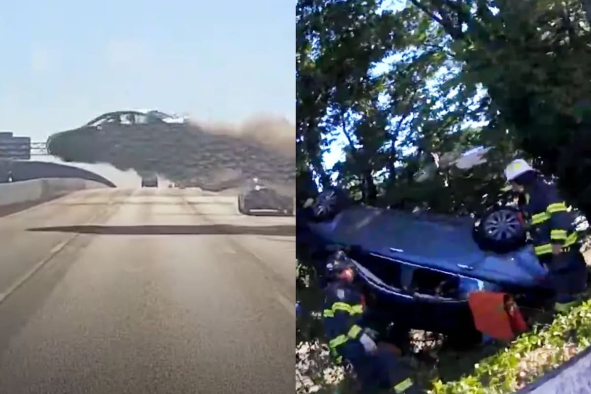 Un conductor de 70 años protagonizó un increíble accidente en Long Island, Nueva York