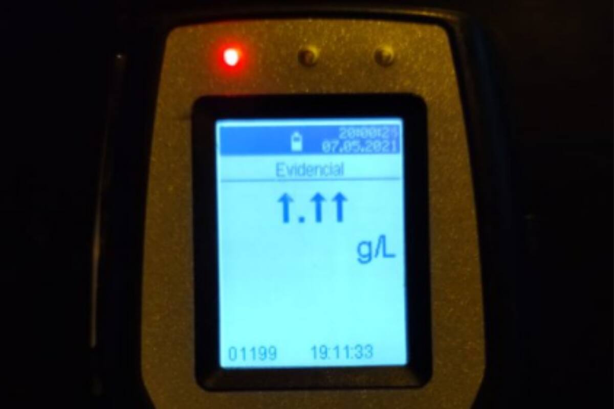 Un conductor en Santa Fe "rompió" el alcoholímetro y la imagen fue compartida en Twitter