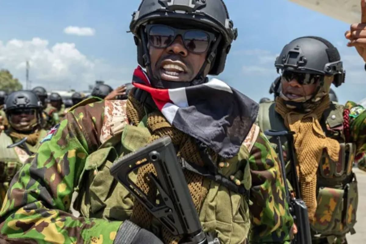 Un contingente de 400 agentes de policía kenianos llegó a Haití en junio para combatir la violencia