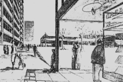 Un croquis del Proyecto de viviendas y
urbanización del Barrio Sur, del arquitecto catalán Antonio Bonet
