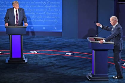 Trump y Biden en el debate presidencial