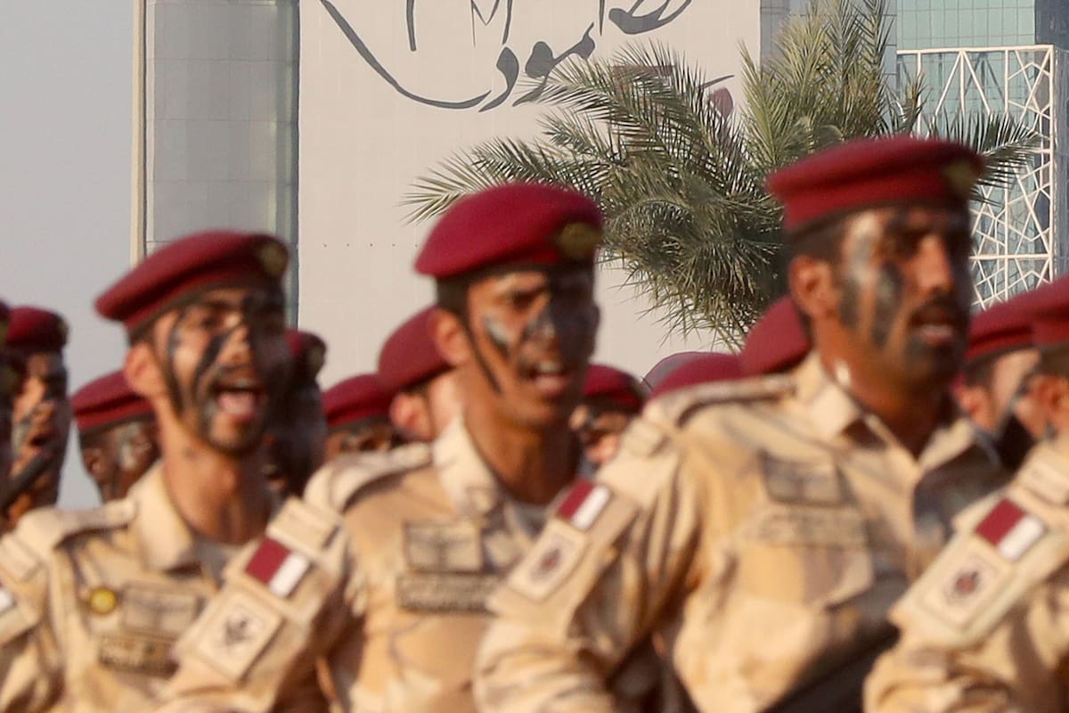 Un desfile militar en Doha