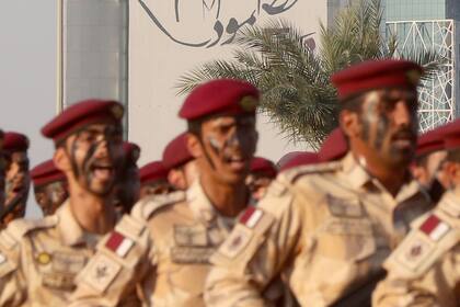 Un desfile militar en Doha