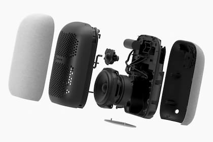 Un detalle interno del parlante Nest Audio de Google, que saldrá a la venta a 99 euros