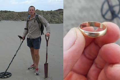 Un detector de metales encontró un anillo de matrimonio que, al parecer, tenía una historia negativa detrás