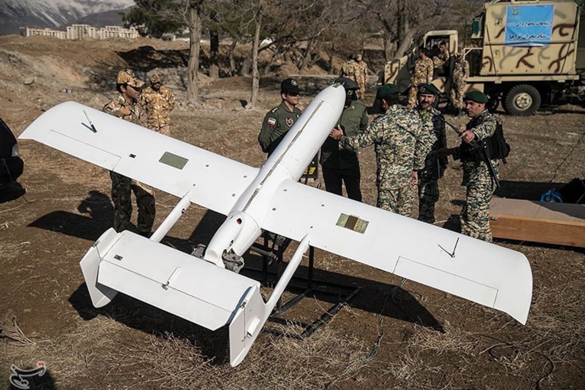 Un drone Mohajer 2 iraní